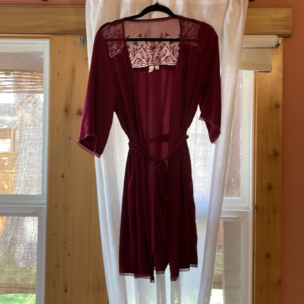 Anthropologie silk robe